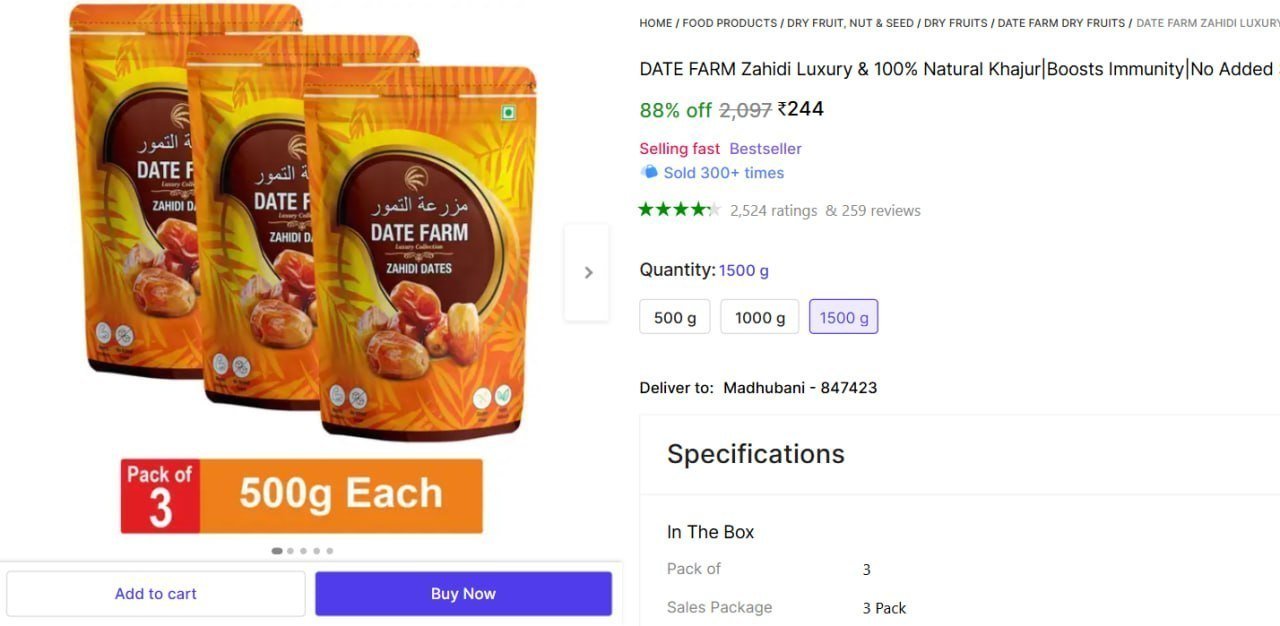 Premium Dates 1500g 244