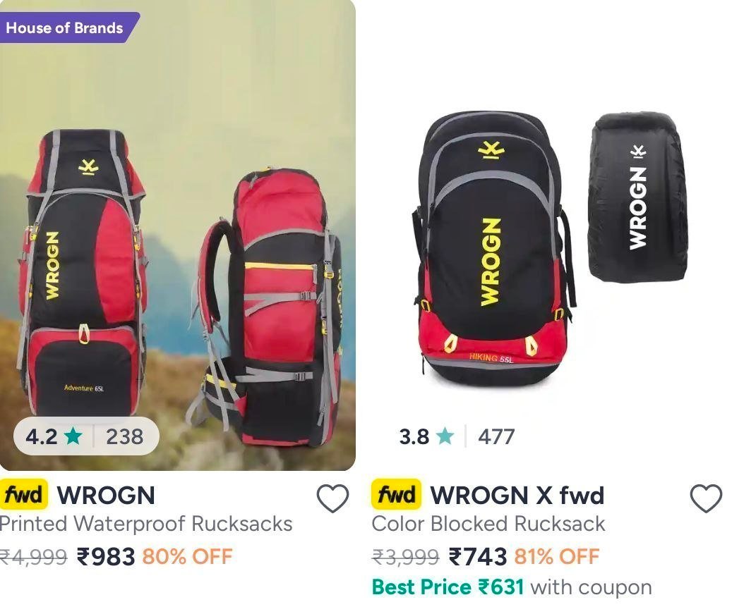 Myntra Bags Travel Dealshandbags Under 499 Here No