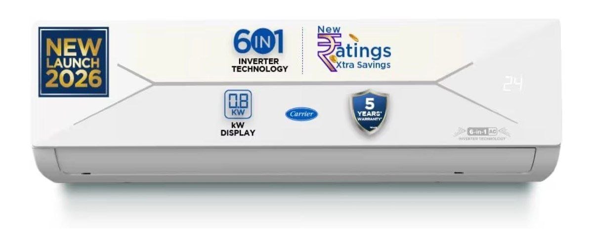 Carrier 1 5 Ton 3 Star Flexicool Inverter Split Ac