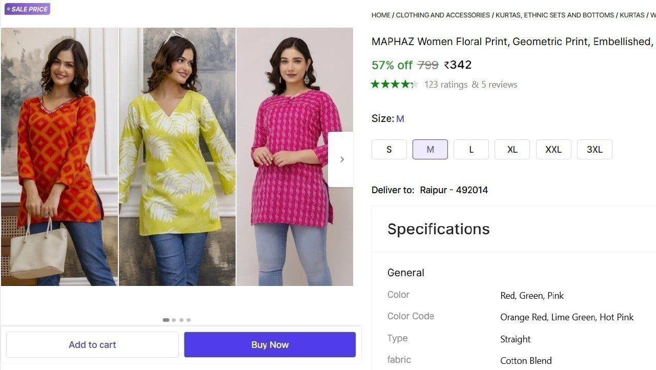Self Design Kurta Pack Of 3 342