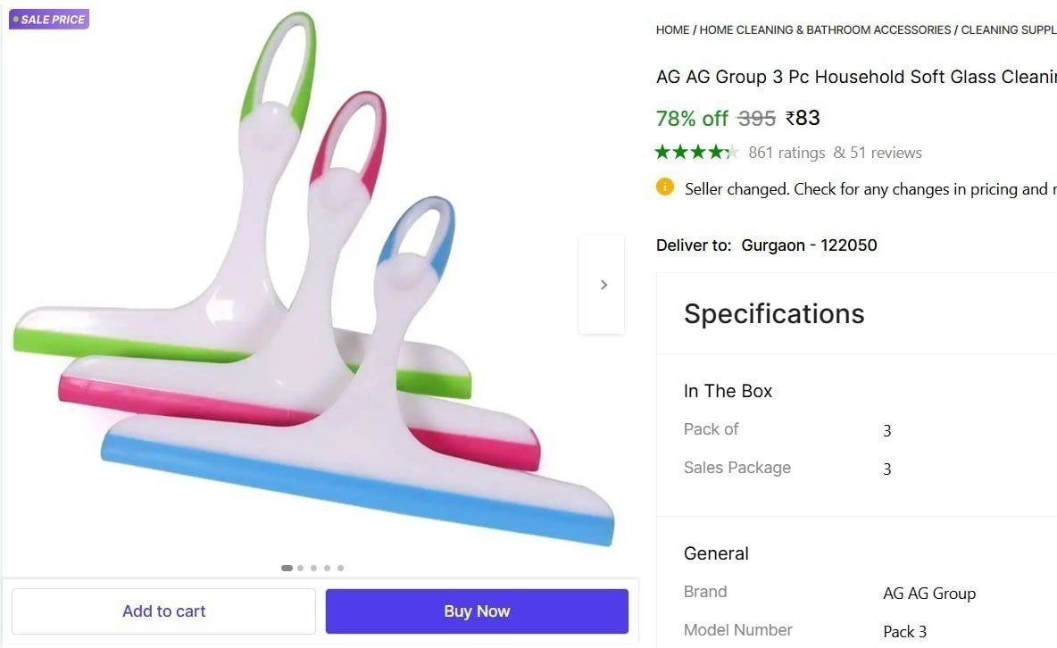 Pcs Household Soft Glass Cleaning Wiper 83