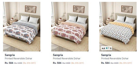 Myntra Premium Pure Cotton Blankets Quilts And Doh