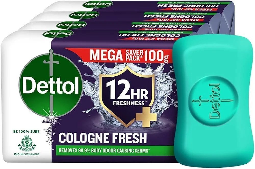 Grab Faaasttt Dettol Fresh Bathing Soap (4 X 100g)