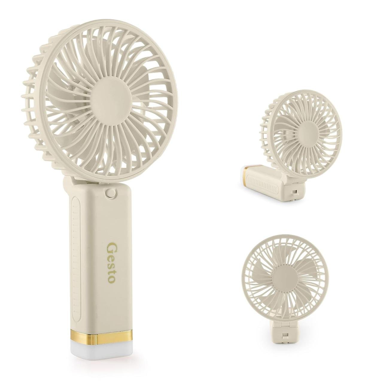 Gesto Portable Fan Rechargeable With Led Light Fol