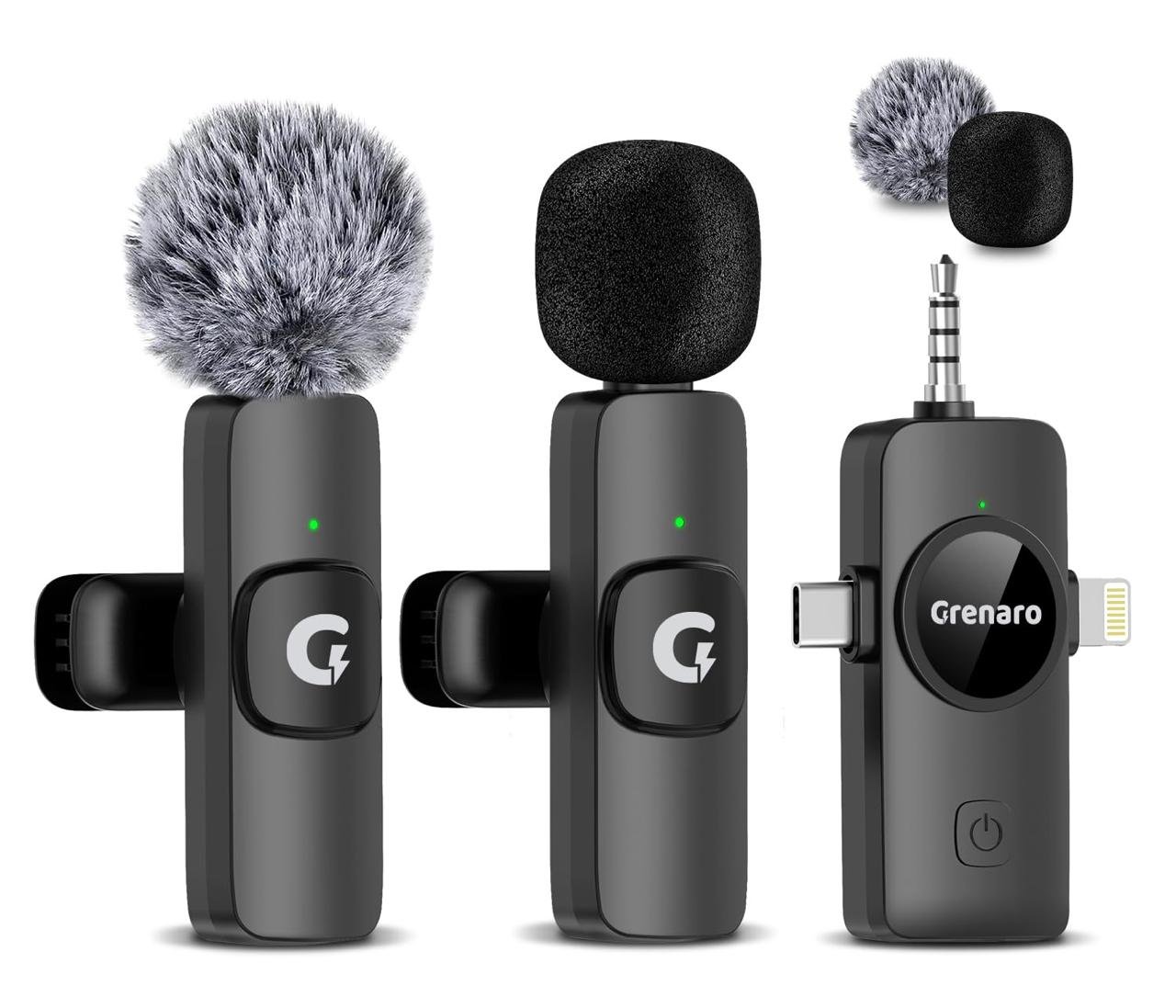 Grenaro Wireless Mic For Youtubers S11 3 In 1 Wire
