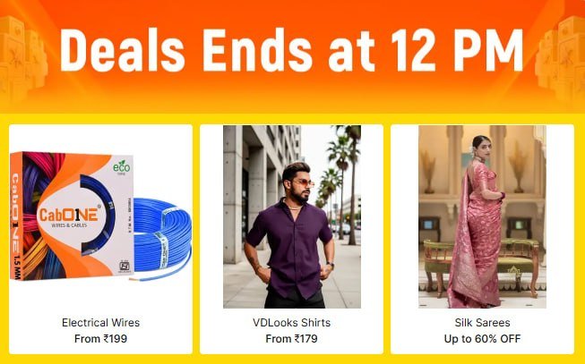 Deals Ends 12 Pm