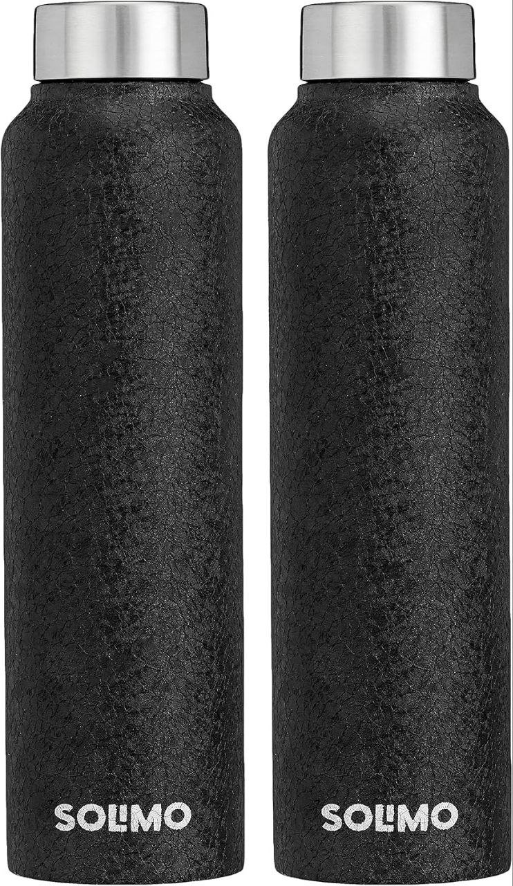 Faaasttt Stainless Steel Fridge Bottle 1l (set Of 