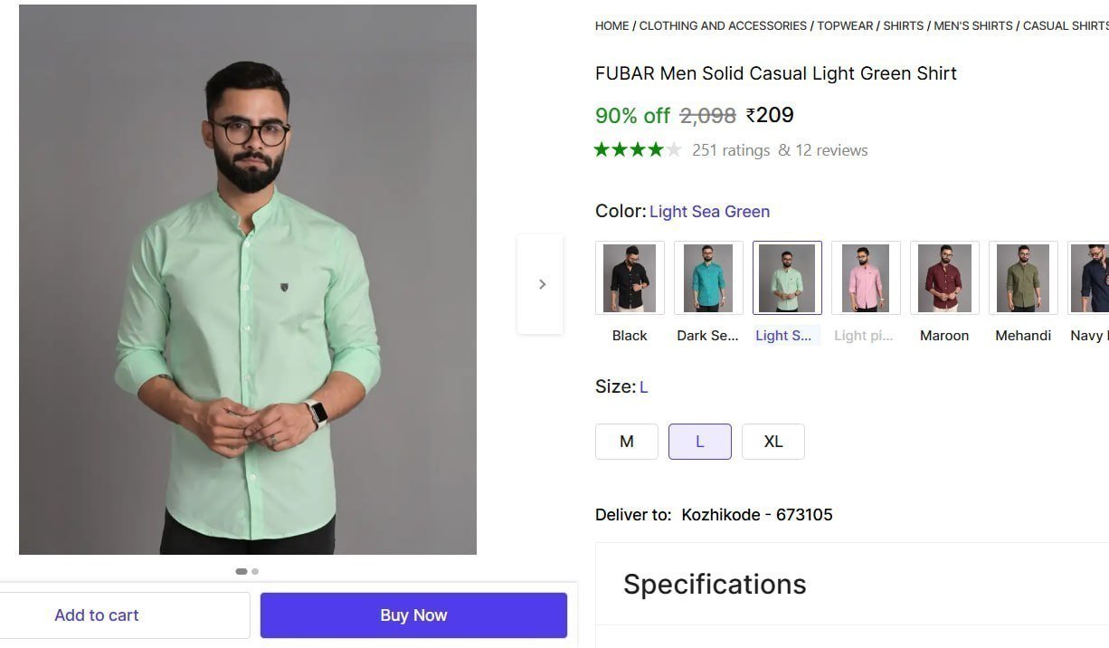 Men Solid Casual Light Green Shirt 209
