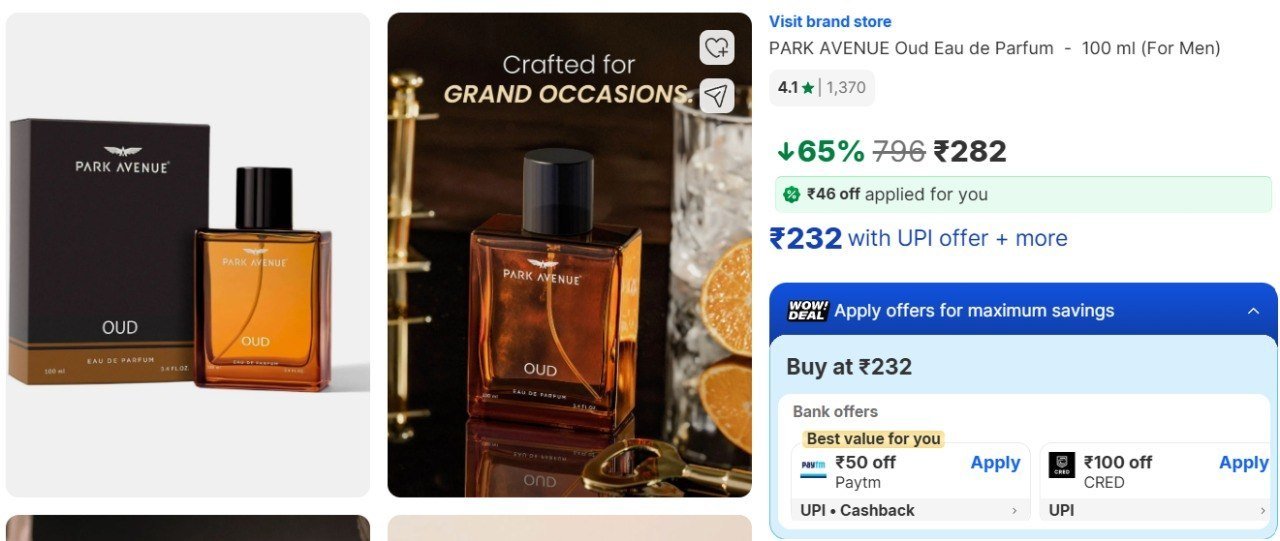 Flipkart 65 On Park Avenue Perfume Link